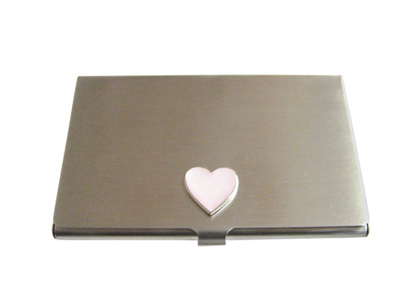 Pink Heart Love Business Card Holder