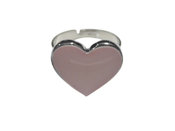Pink Heart Love Pendant Adjustable Size Fashion Ring