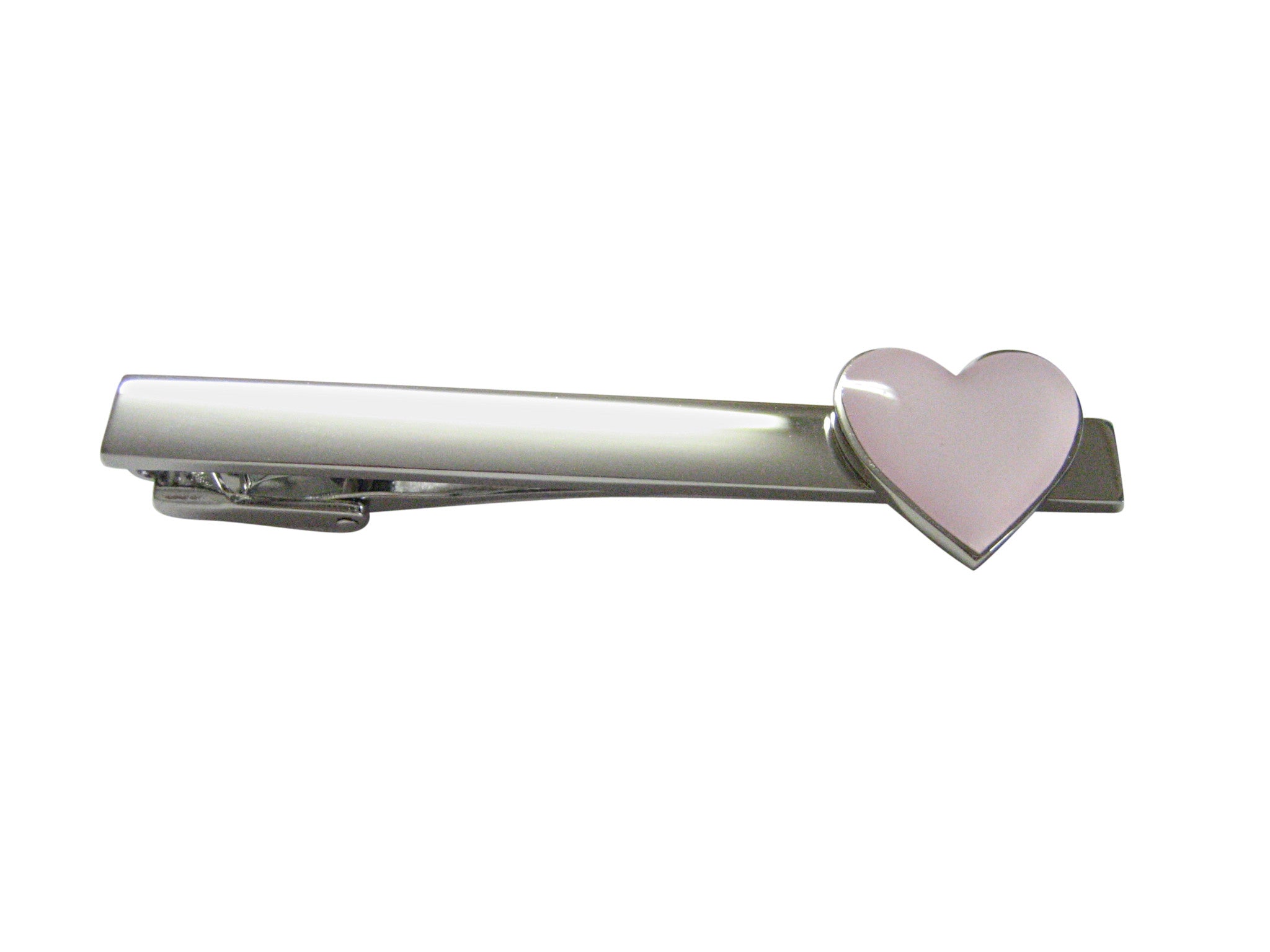 Pink Heart Love Square Tie Clip