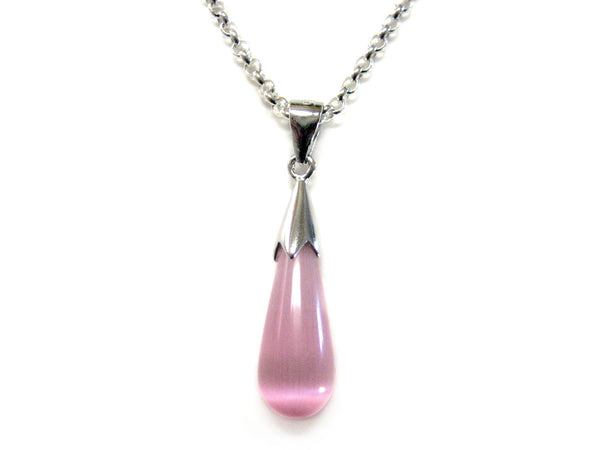Pink Opal Tear Drop Necklace