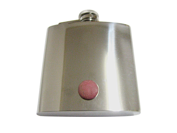 Pink Rhodonite Gemstone 6 Oz. Stainless Steel Flask