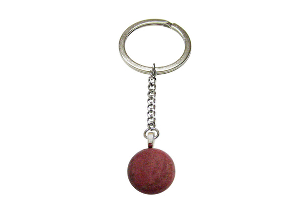 Pink Rhodonite Gemstone Keychain