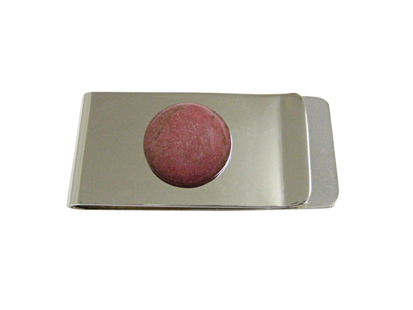 Pink Rhodonite Gemstone Money Clip