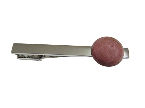 Pink Rhodonite Gemstone Tie Clip