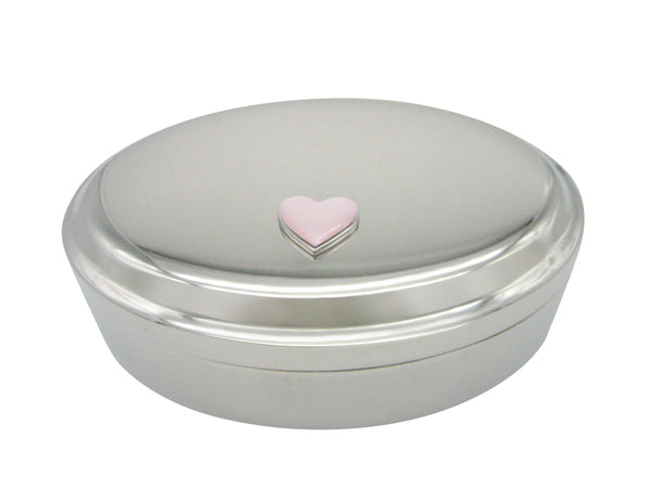 Pink Toned Heart Love Wedding Oval Trinket Jewelry Box