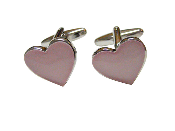 Pink Toned Heart Wedding Cufflinks