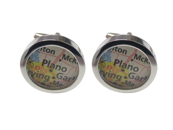 Plano Texas Map Cufflinks