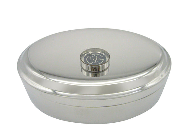 Playful Maze Pendant Oval Trinket Jewelry Box