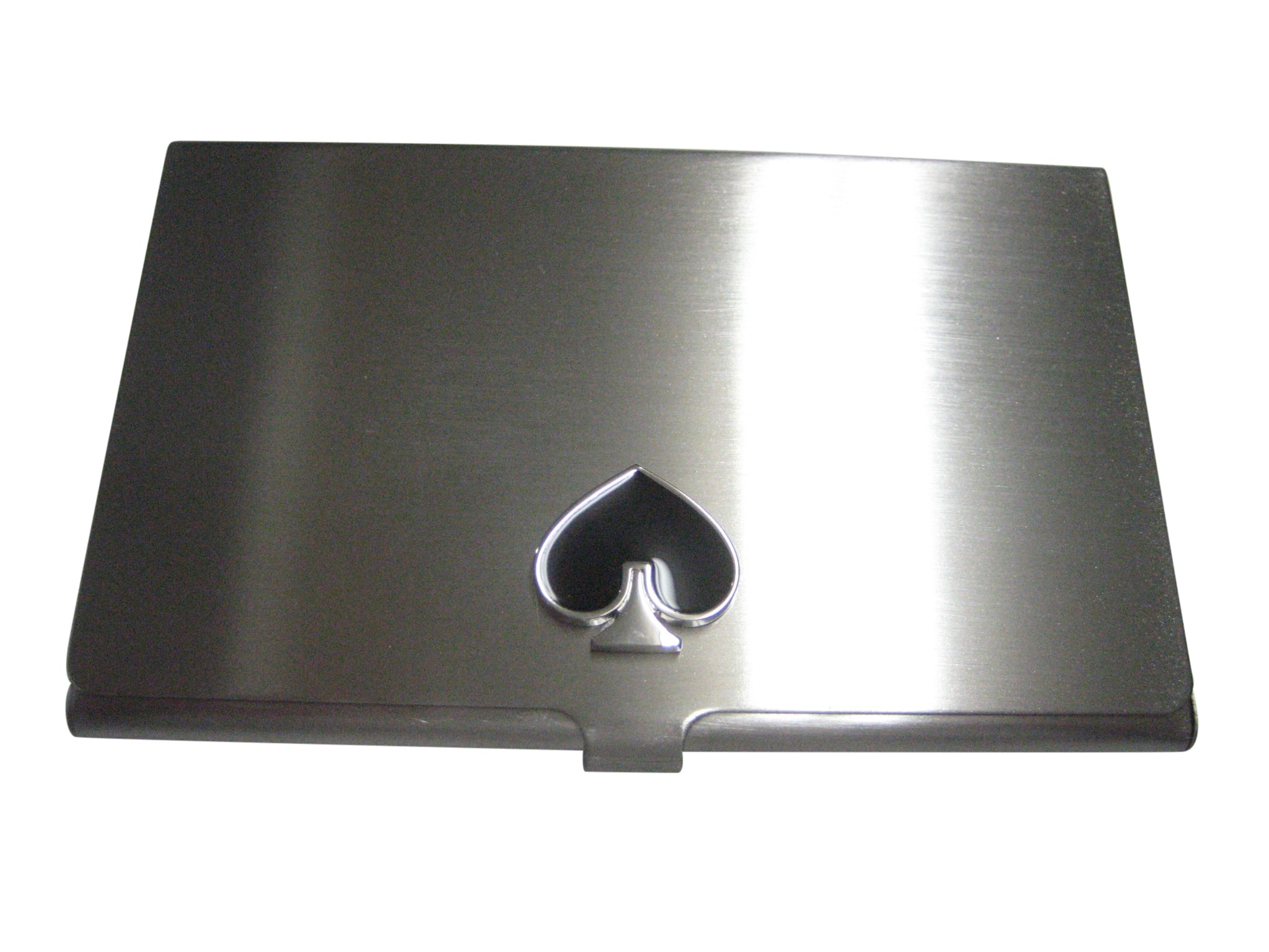 Playing Cards Black Spade Suits Business Card Holder