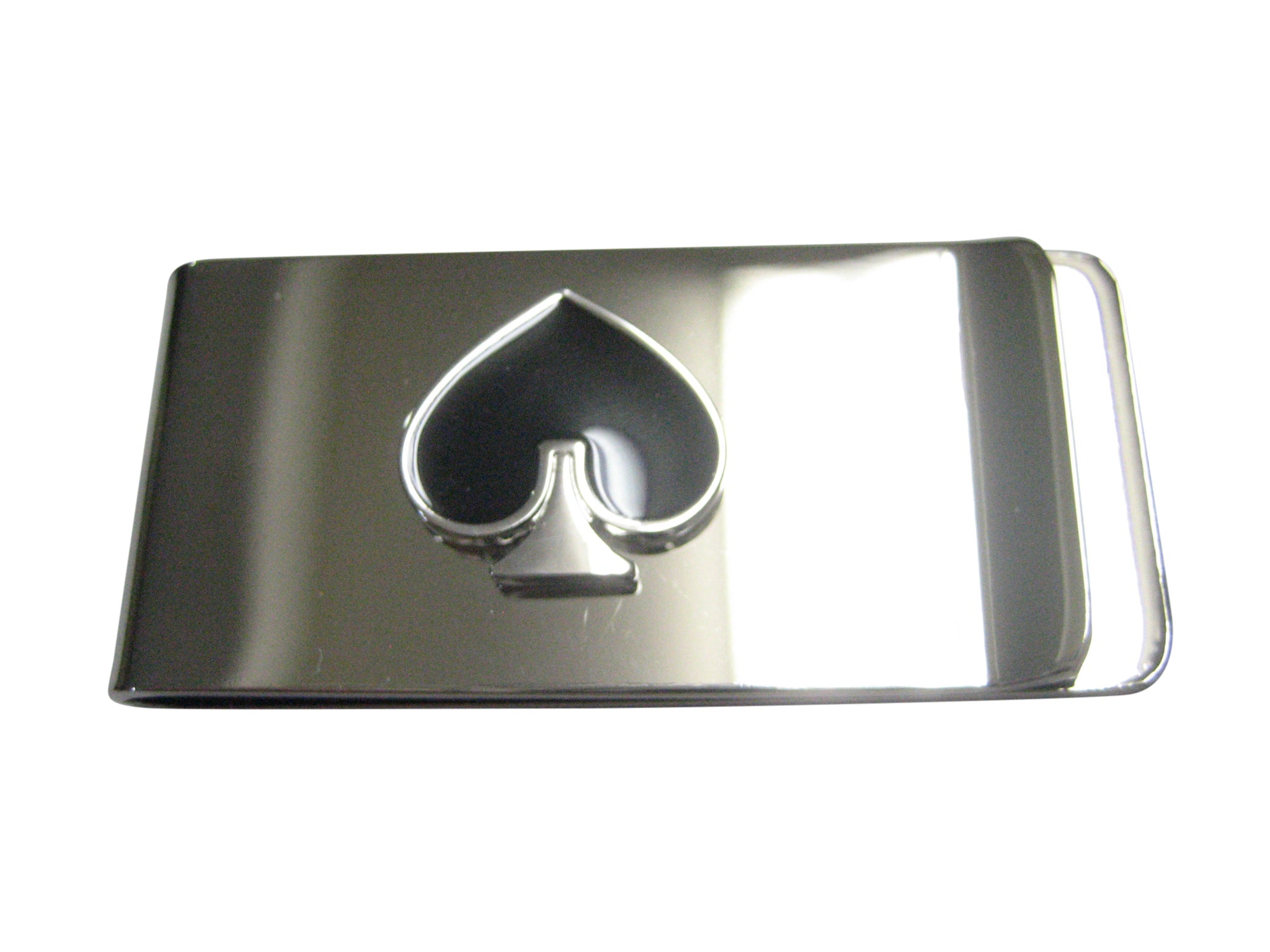 Playing Cards Black Spade Suits Money Clip