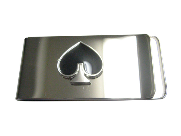 Playing Cards Black Spade Suits Money Clip