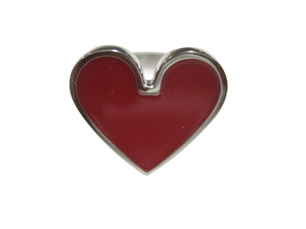 Playing Cards Red Heart Suits Adjustable Size Fashion Ring