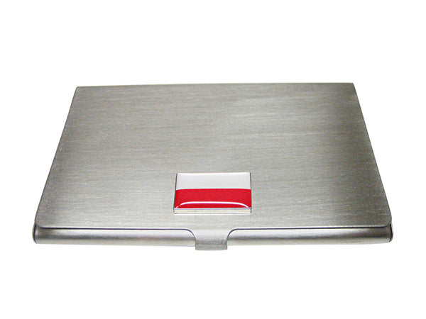 Poland Flag Pendant Business Card Holder