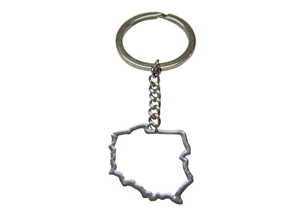 Poland Map Outline Keychain