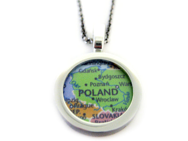 Poland Map Pendant Necklace