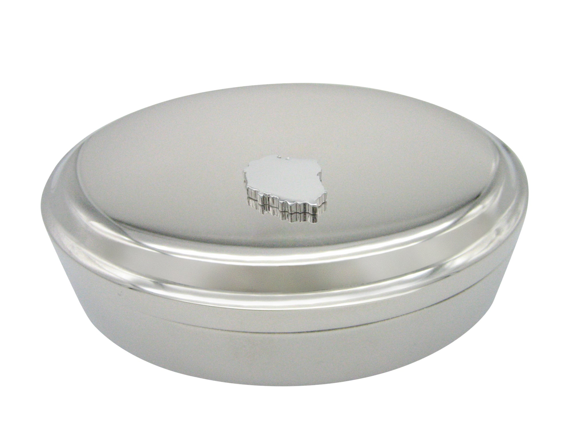 Poland Map Shape Pendant Oval Trinket Jewelry Box