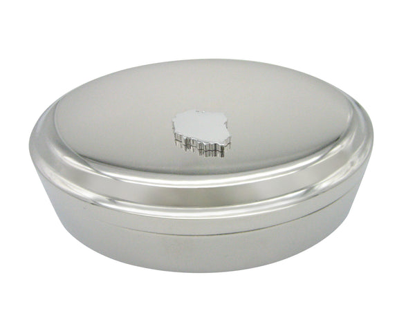 Poland Map Shape Pendant Oval Trinket Jewelry Box
