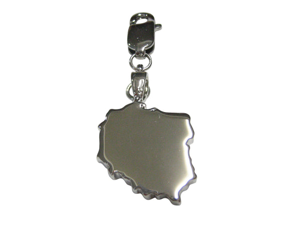 Poland Map Shape Pendant Zipper Pull Charm