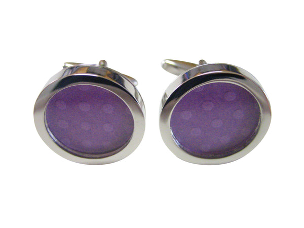Polka Dot Purple Cufflinks