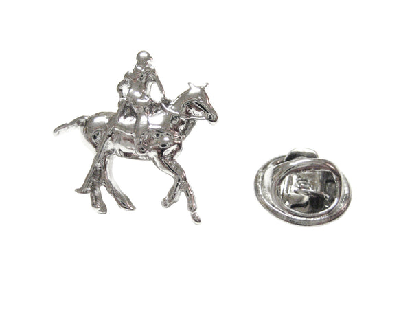 Horse Polo Player Lapel Pin