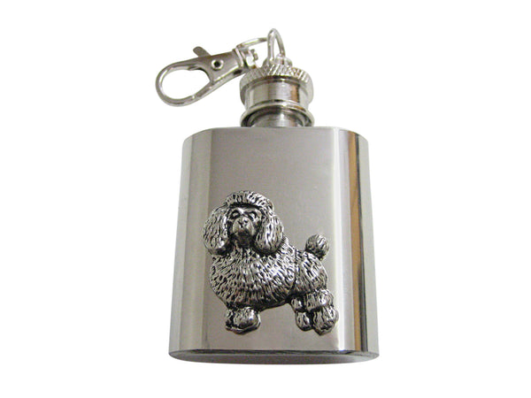 Poodle Dog 1 Oz. Stainless Steel Key Chain Flask