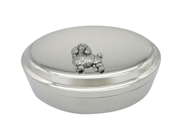 Poodle Dog Pendant Oval Trinket Jewelry Box