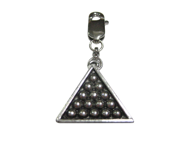 Pool Billiards Snooker Triangle Pendant Zipper Pull Charm