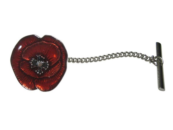 Poppy Flower Tie Tack