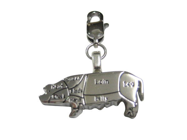 Pork Butchers Cut Pendant Zipper Pull Charm
