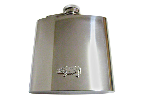 Pork Butchers Cut 6 Oz. Stainless Steel Flask