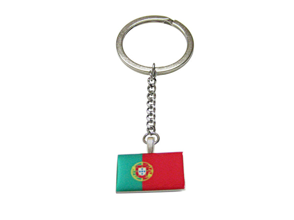 Portugal Flag Pendant Keychain