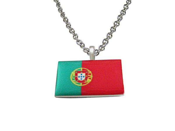 Portugal Flag Pendant Necklace