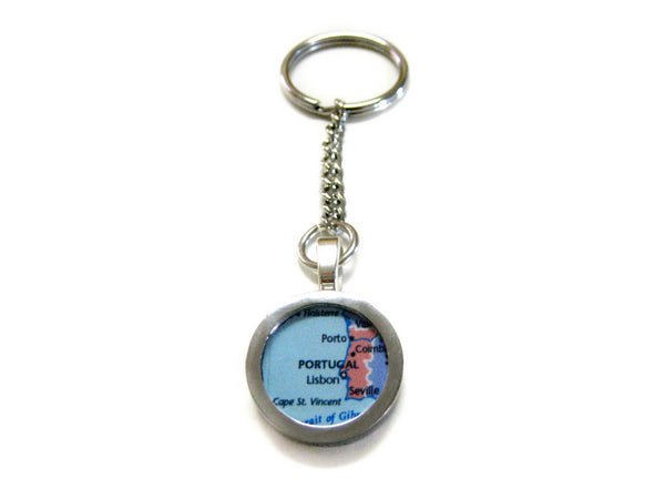 Portugal Map Pendant Keychain