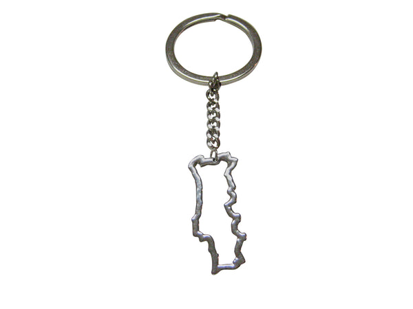 Portugal Map Outline Keychain