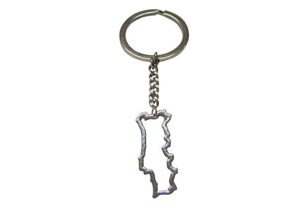 Portugal Map Outline Keychain