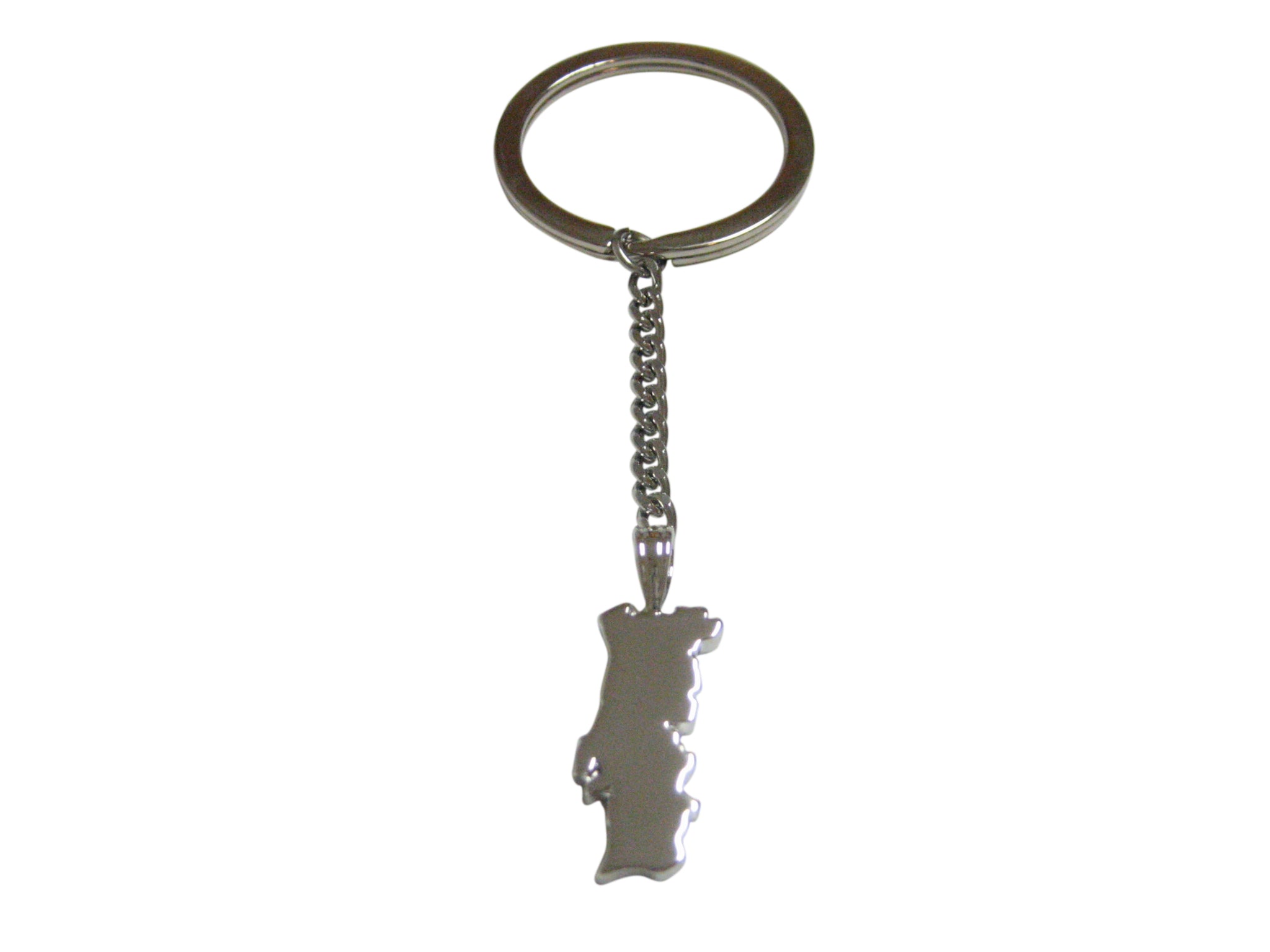 Portugal Map Shape Pendant Keychain