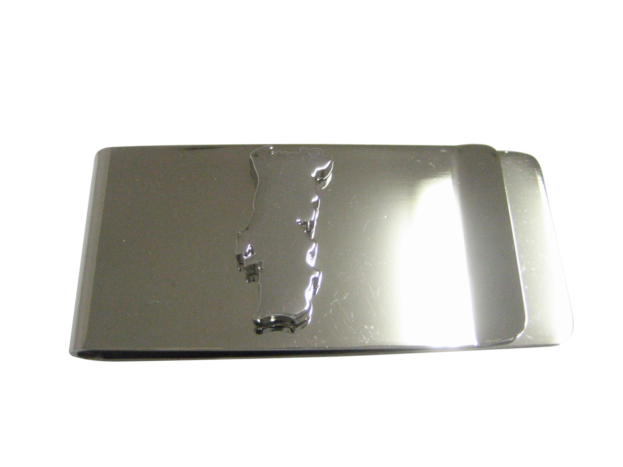 Portugal Map Shape Pendant Money Clip