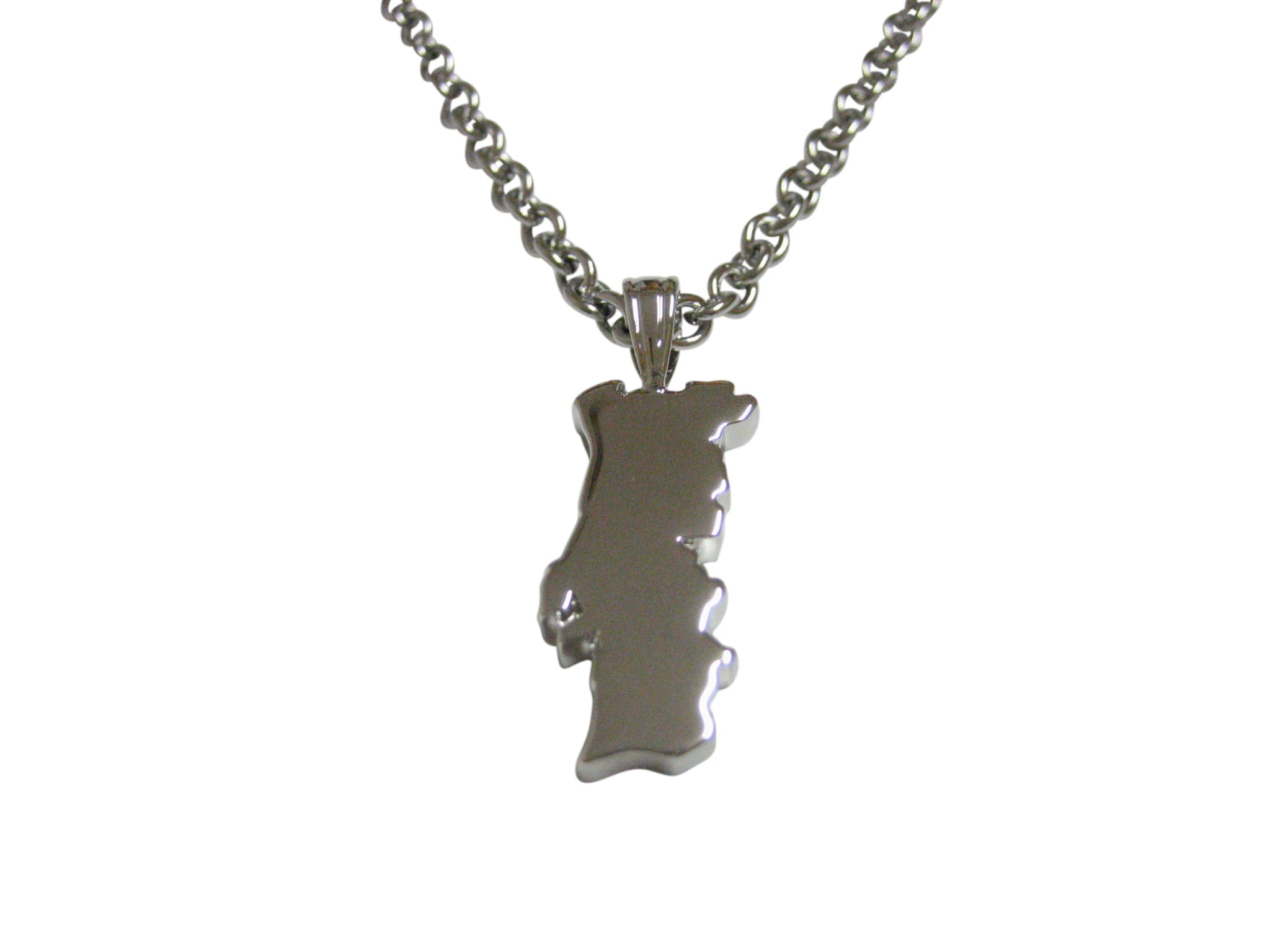 Portugal Map Shape Pendant Necklace