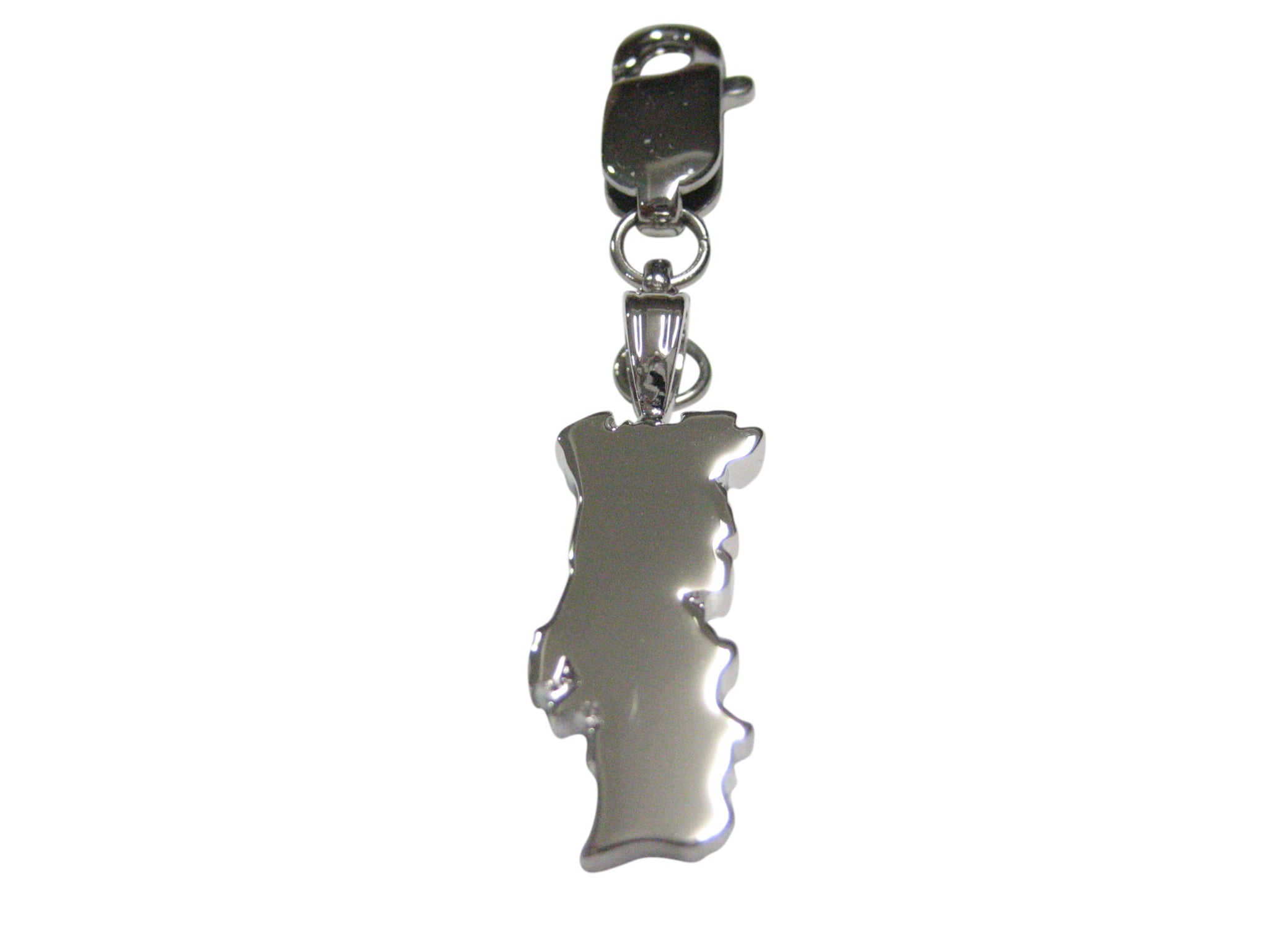 Portugal Map Shape Pendant Zipper Pull Charm