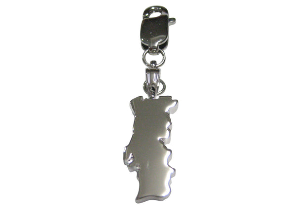 Portugal Map Shape Pendant Zipper Pull Charm