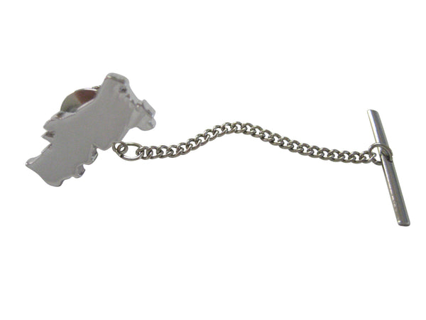 Portugal Map Shape Tie Tack