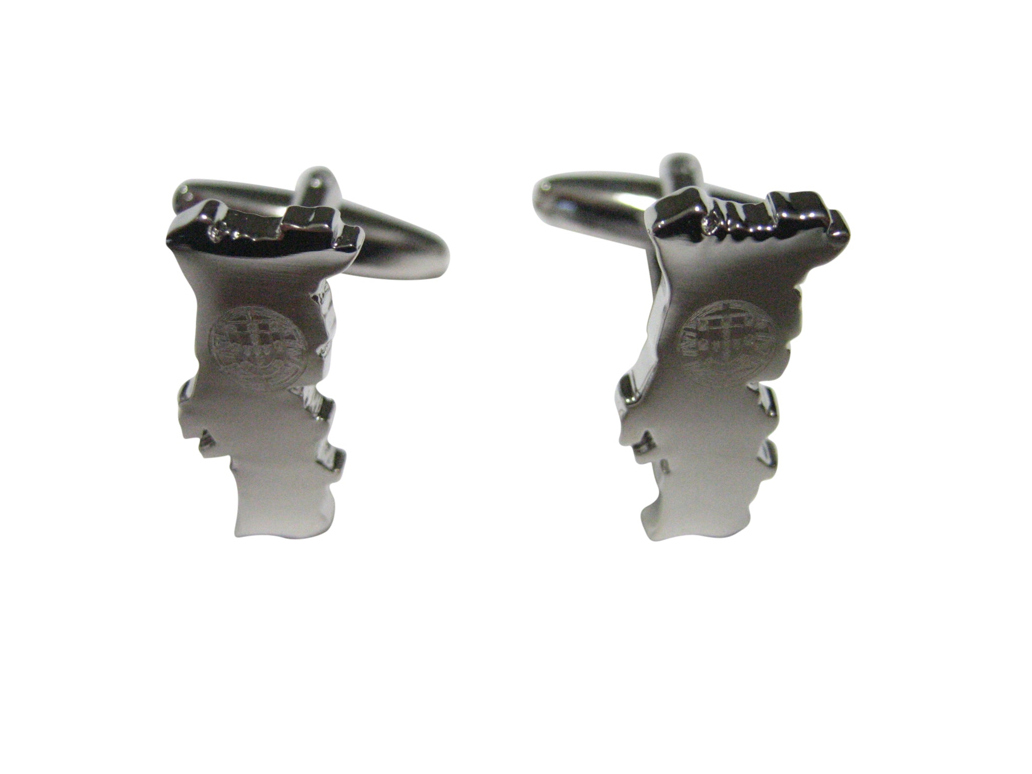 Portugal Map Shape and Flag Design Cufflinks