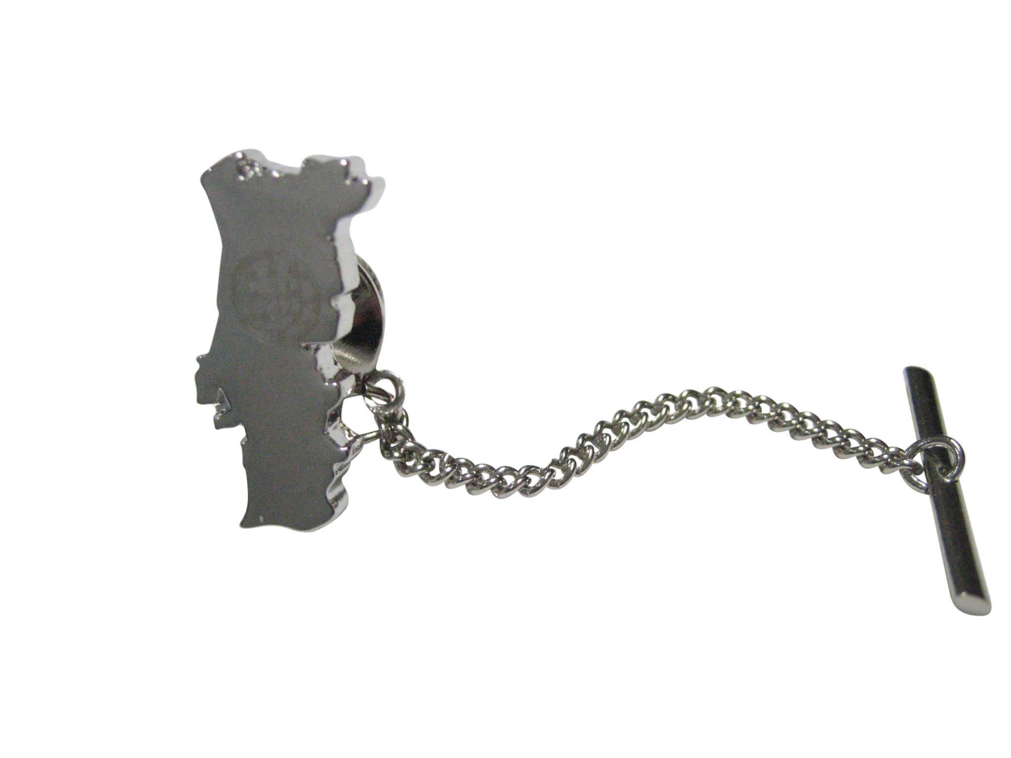 Portugal Map Shape and Flag Design Tie Tack