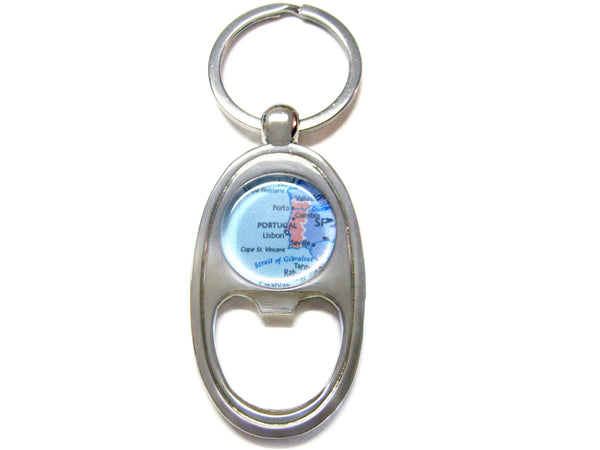 Portugal Map Bottle Opener Key Chain