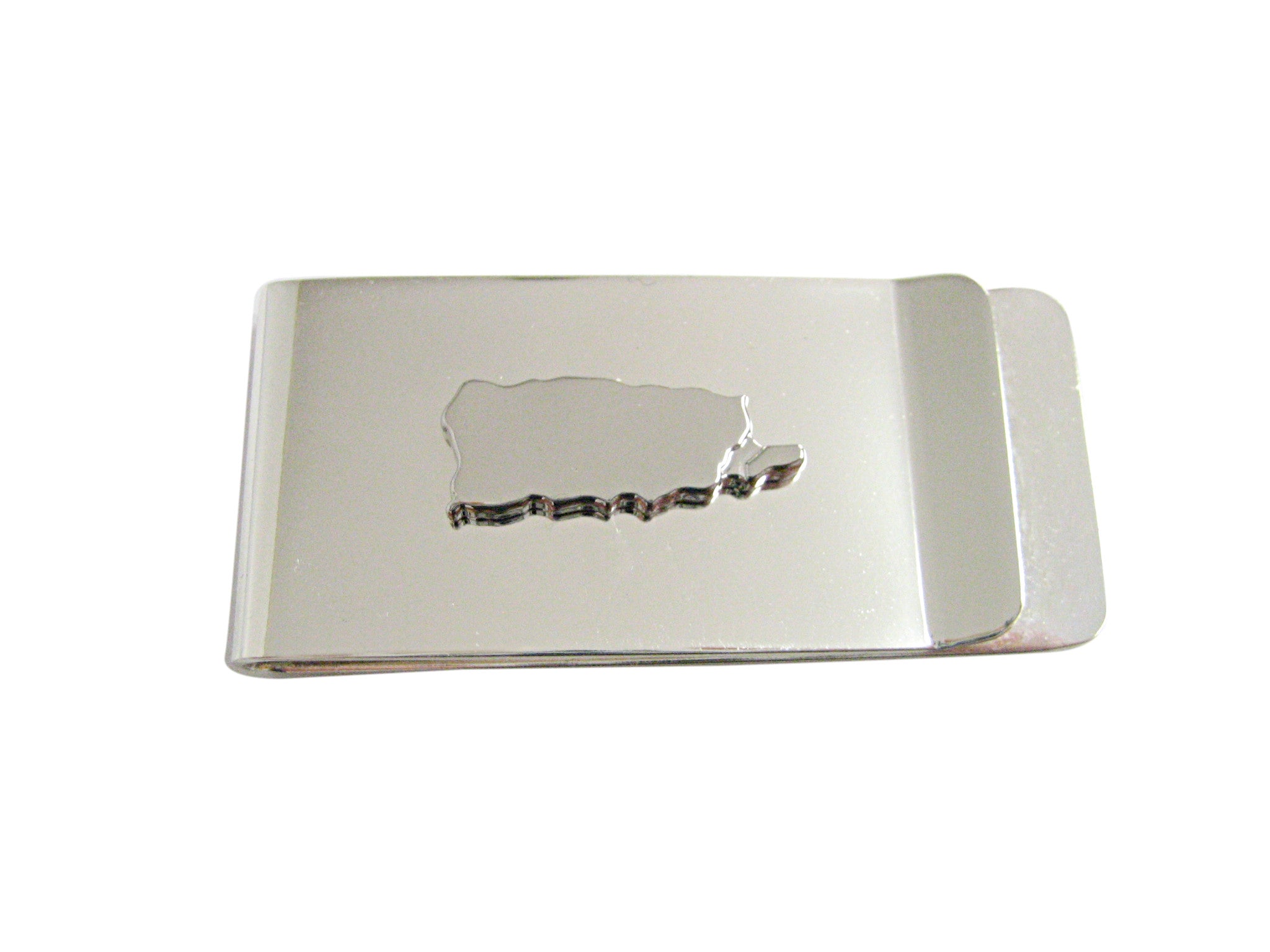 Puerto Rico Map Shape Money Clip