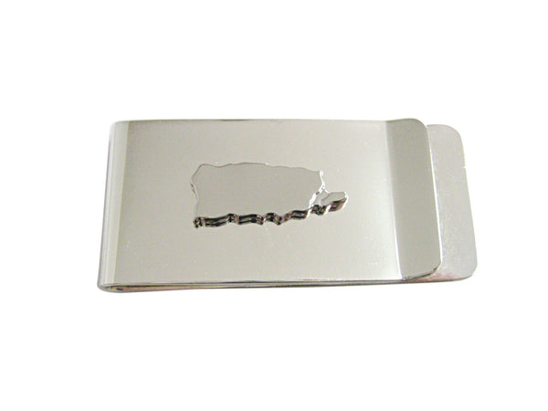 Puerto Rico Map Shape Money Clip