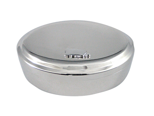 Puerto Rico Map Shape Pendant Oval Trinket Jewelry Box