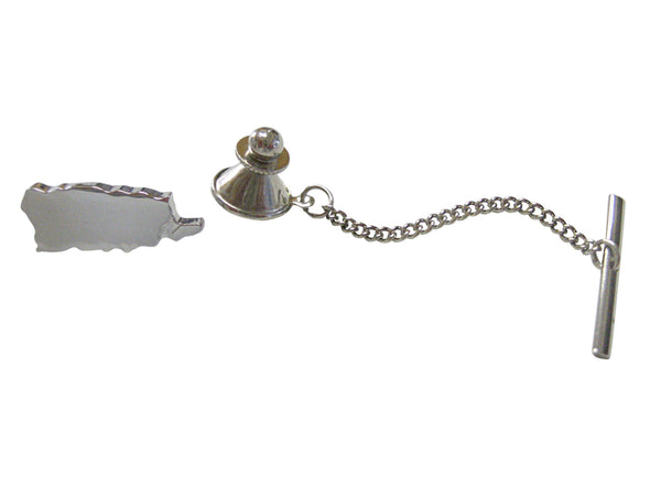 Puerto Rico Map Shape Tie Tack