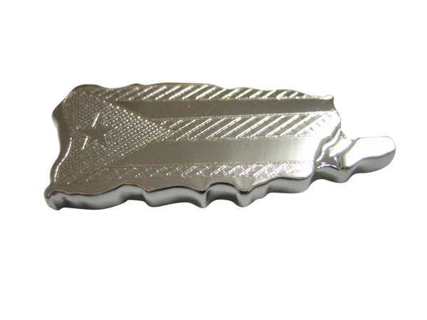 Puerto Rico Map Shape and Flag Design Magnet