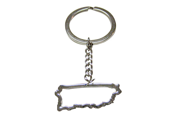 Puerto Rico State Map Outline Keychain